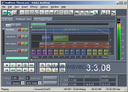 Adobe Audition Multitrack View